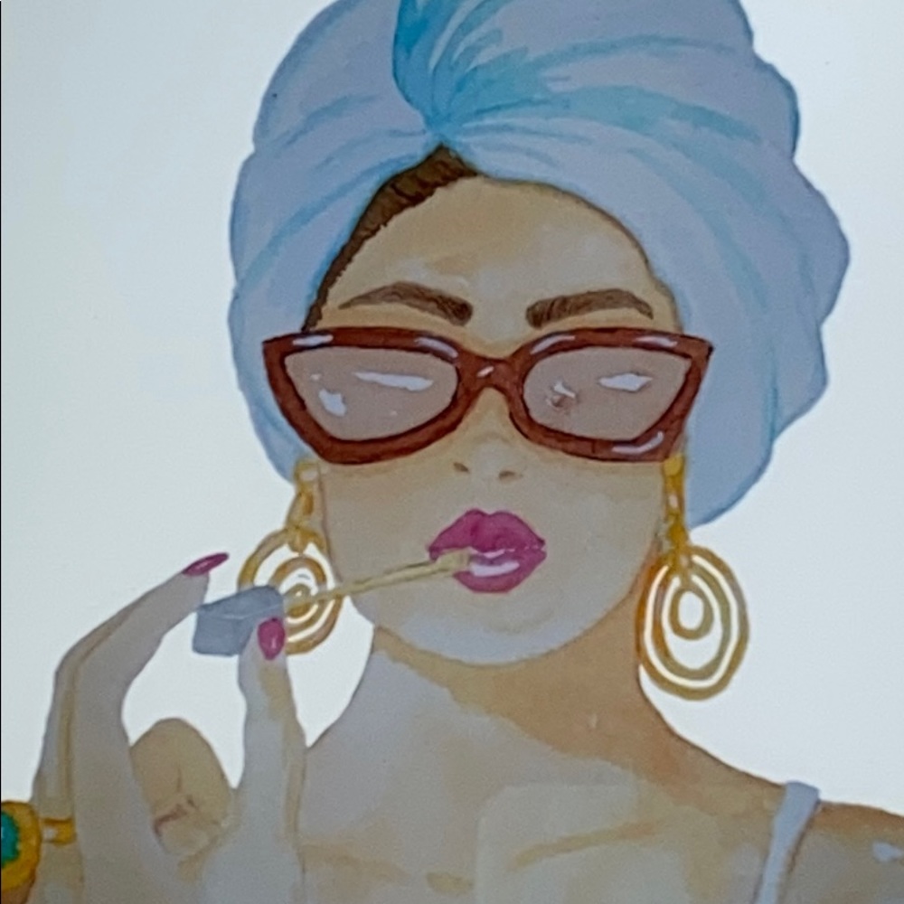 Glamour Girl, Watercolor Art Print - Picture 2 of 4